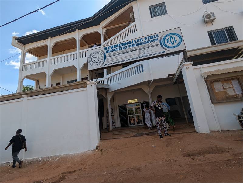 Entrance to the ETALL Mbalngong centre, the head office of the school