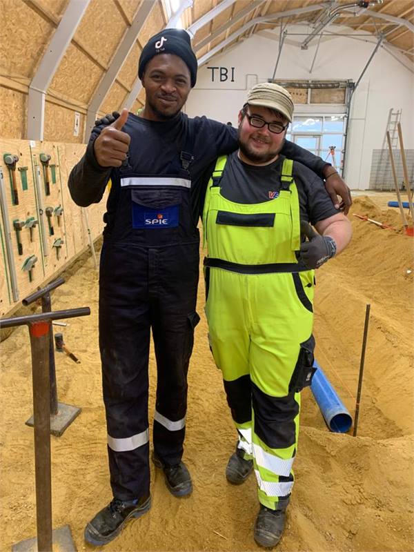 An ETALL student on a vocational training placement in a German workshop
